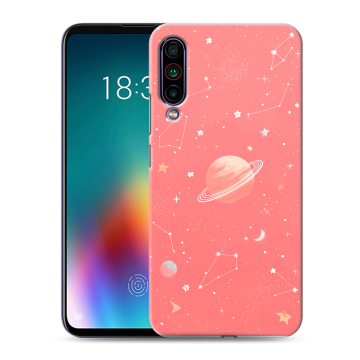 Силиконовый чехол на Meizu 16T с принтом Розовый космос