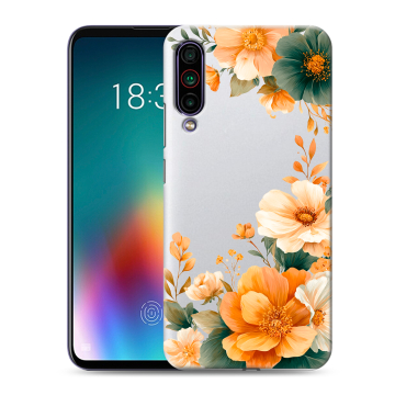 Силиконовый чехол на Meizu 16T с принтом Цветы принт