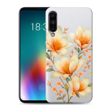Силиконовый чехол на Meizu 16T с принтом Цветы