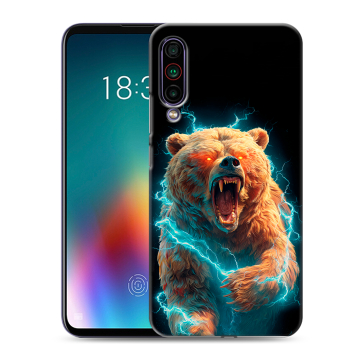 Силиконовый чехол на Meizu 16T с принтом Медведь