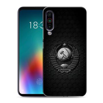 Силиконовый чехол на Meizu 16T с принтом Герб Флаг СССР
