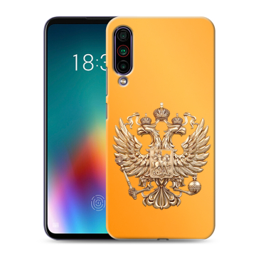 Силиконовый чехол на Meizu 16T с принтом Герб Флаг России