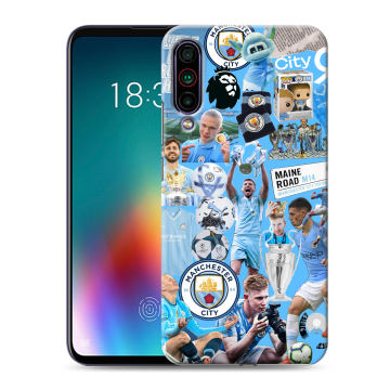 Силиконовый чехол на Meizu 16T с принтом Man City Манчестер Сити