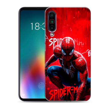Силиконовый чехол на Meizu 16T с принтом Spiderman Человек паук