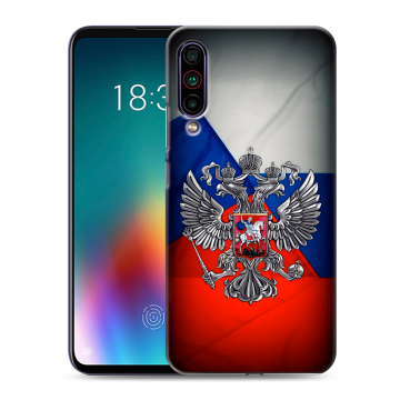 Силиконовый чехол на Meizu 16T с принтом Флаг России