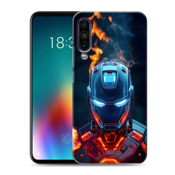Силиконовый чехол на Meizu 16T с принтом IronMan Железный человек