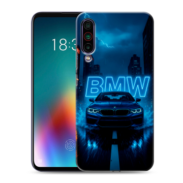 Силиконовый чехол на Meizu 16T с принтом BMW БМВ