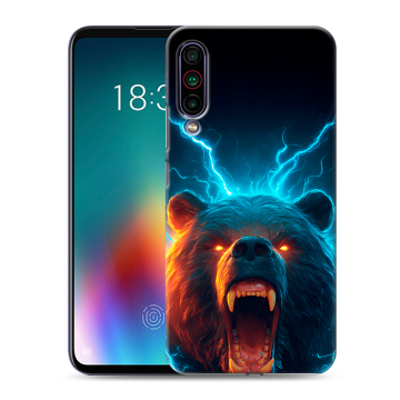 Силиконовый чехол на Meizu 16T с принтом Медведь