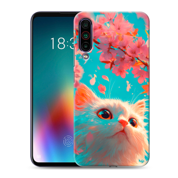 Силиконовый чехол на Meizu 16T с принтом Красивый кот