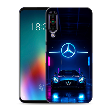 Силиконовый чехол на Meizu 16T с принтом Mercedes Мерседес