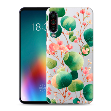 Силиконовый чехол на Meizu 16T с принтом женский