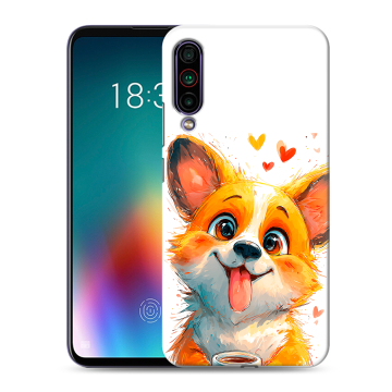 Силиконовый чехол на Meizu 16T с принтом корги