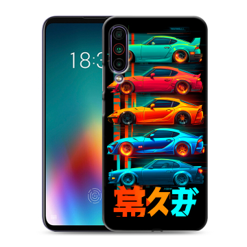 Силиконовый чехол на Meizu 16T с принтом машины тачки