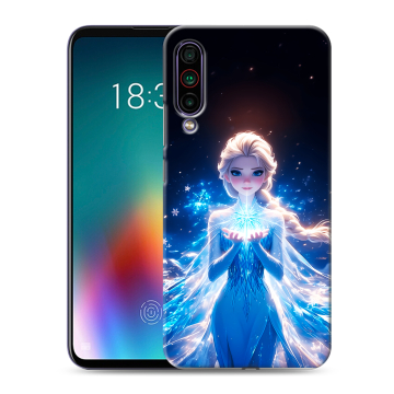 Силиконовый чехол на Meizu 16T с принтом Холодное сердце Frozen