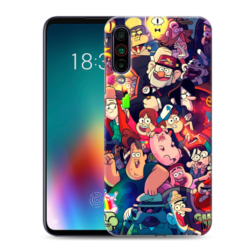 Силиконовый чехол на Meizu 16T с принтом Gravity Falls Гравити Фолз