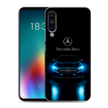 Силиконовый чехол на Meizu 16T с принтом Mercedes Мерседес