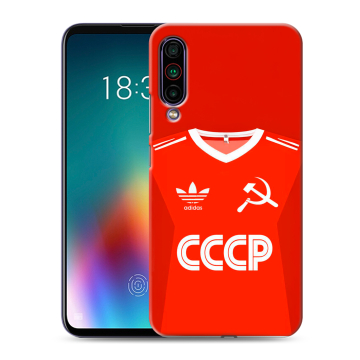 Силиконовый чехол на Meizu 16T с принтом Флаг Герб СССР