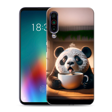 Силиконовый чехол на Meizu 16T с принтом смешная панда