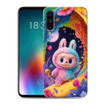 Силиконовый чехол на Meizu 16T с принтом Labubu Лабубу