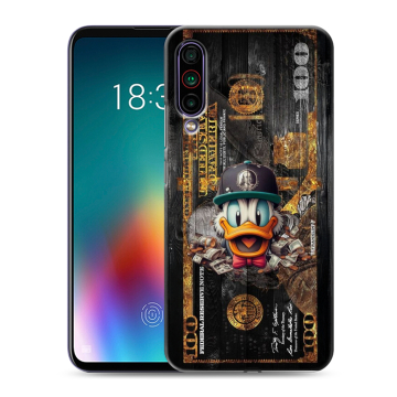 Силиконовый чехол на Meizu 16T с принтом Дональд Дак Доллар