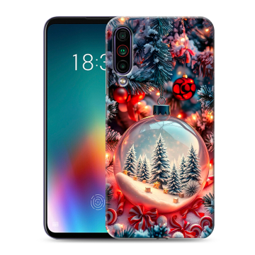 Силиконовый чехол на Meizu 16T с принтом Новый год