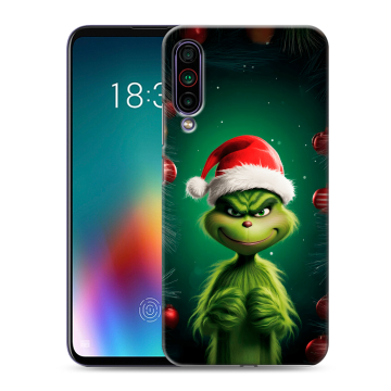 Силиконовый чехол на Meizu 16T с принтом Гринч Новый год Рождество