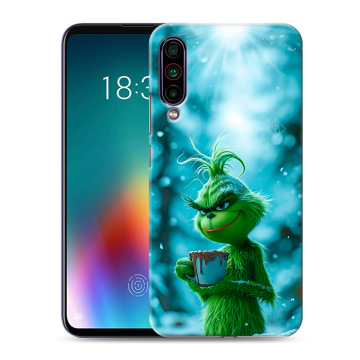 Силиконовый чехол на Meizu 16T с принтом Новый год гринч