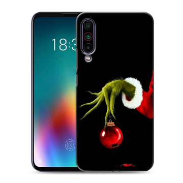 Силиконовый чехол на Meizu 16T с принтом Новый год Гринч