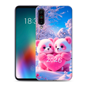 Силиконовый чехол на Meizu 16T с принтом Новый год