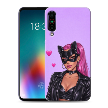 Силиконовый чехол на Meizu 16T с принтом женский