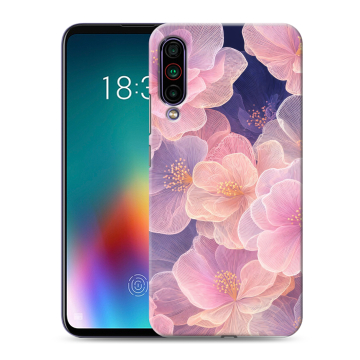 Силиконовый чехол на Meizu 16T с принтом женский