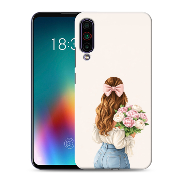 Силиконовый чехол на Meizu 16T с принтом женский