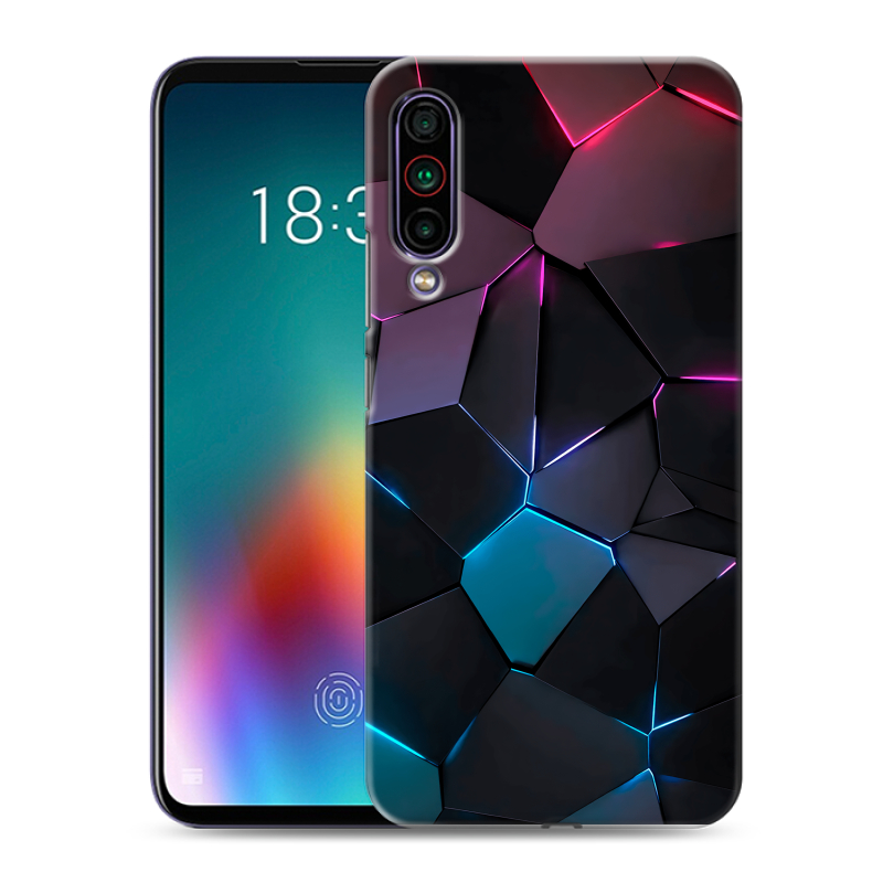 Силиконовый чехол на Meizu 16T с принтом Геометрия неона Силиконовый чехол на Meizu 16T с принтом Геометрия неона