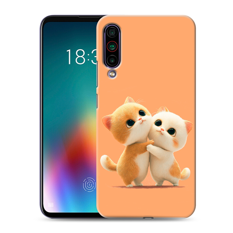 Силиконовый противоударный чехол на Meizu 16T с принтом Милые котики Силиконовый противоударный чехол на Meizu 16T с принтом Милые котики