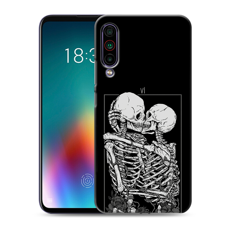Силиконовый противоударный чехол на Meizu 16T с принтом Поцелуй скелетов Силиконовый противоударный чехол на Meizu 16T с принтом Поцелуй скелетов