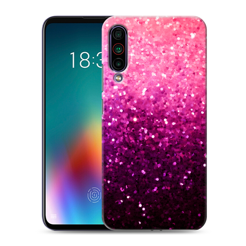 Силиконовый противоударный чехол на Meizu 16T с принтом Блестки Силиконовый противоударный чехол на Meizu 16T с принтом Блестки