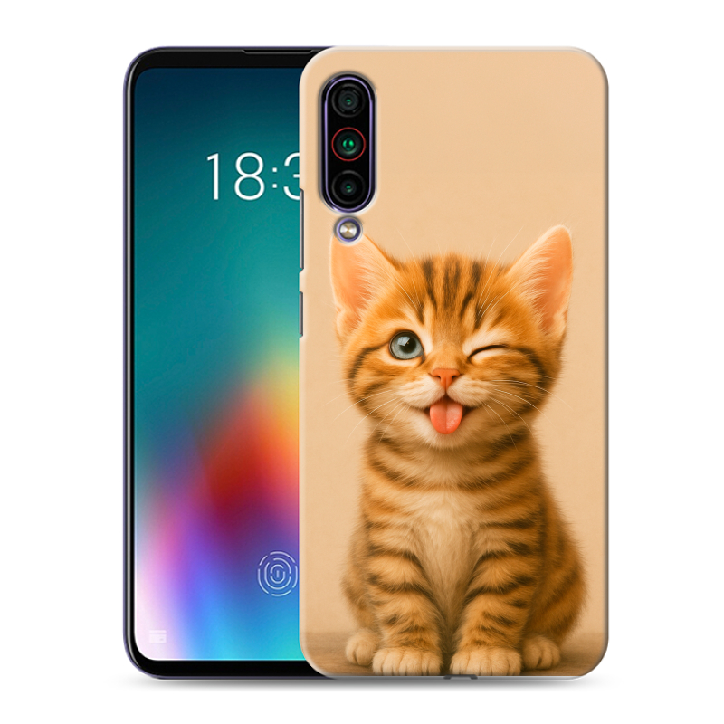 Силиконовый противоударный чехол на Meizu 16T с принтом котенок Силиконовый противоударный чехол на Meizu 16T с принтом котенок