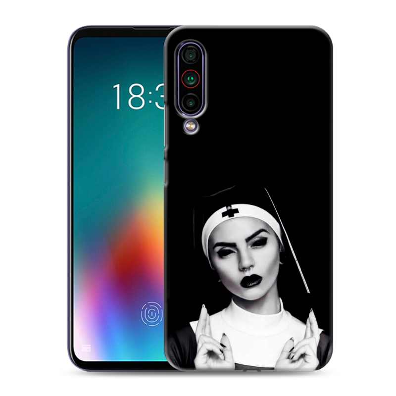 Силиконовый чехол на Meizu 16T с принтом монашка Силиконовый чехол на Meizu 16T с принтом монашка