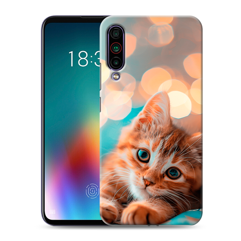 Силиконовый чехол на Meizu 16T с принтом котик Силиконовый чехол на Meizu 16T с принтом котик