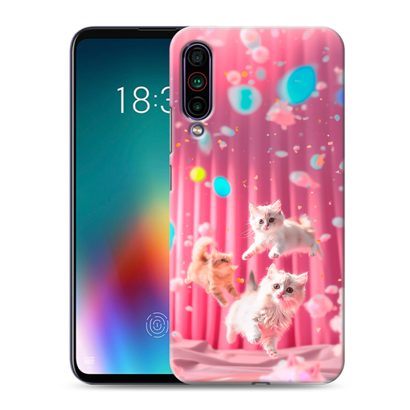 Силиконовый чехол на Meizu 16T с принтом милые котики Силиконовый чехол на Meizu 16T с принтом милые котики