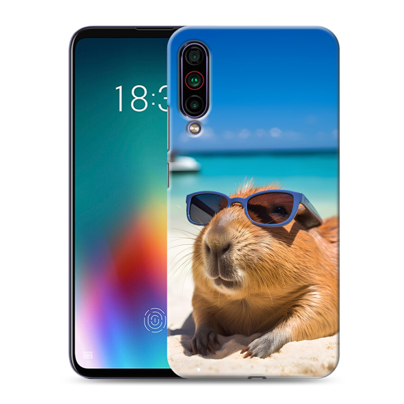 Силиконовый чехол на Meizu 16T с принтом Капибара Силиконовый чехол на Meizu 16T с принтом Капибара