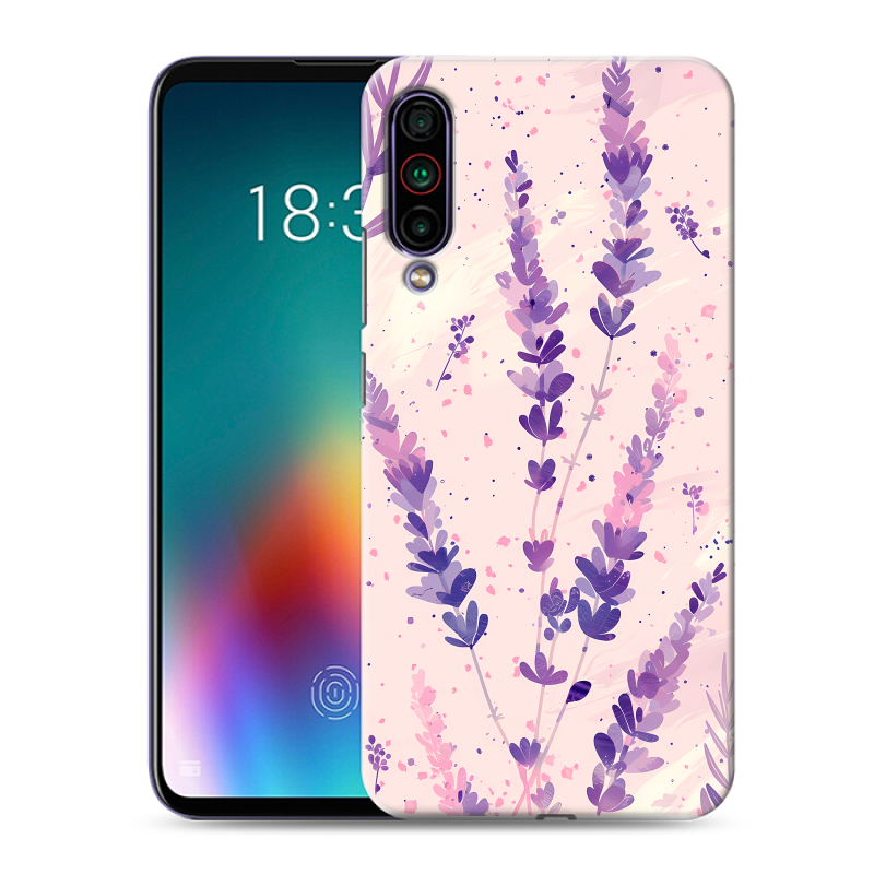 Силиконовый чехол на Meizu 16T с принтом цветы лаванда Силиконовый чехол на Meizu 16T с принтом цветы лаванда