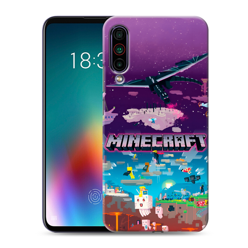 Силиконовый чехол на Meizu 16T с принтом Майнкрафт Minecraft Силиконовый чехол на Meizu 16T с принтом Майнкрафт Minecraft