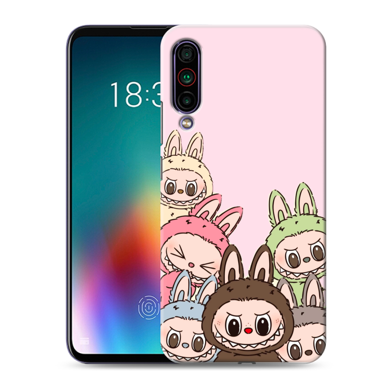 Силиконовый противоударный чехол на Meizu 16T с принтом Лабубу Силиконовый противоударный чехол на Meizu 16T с принтом Лабубу