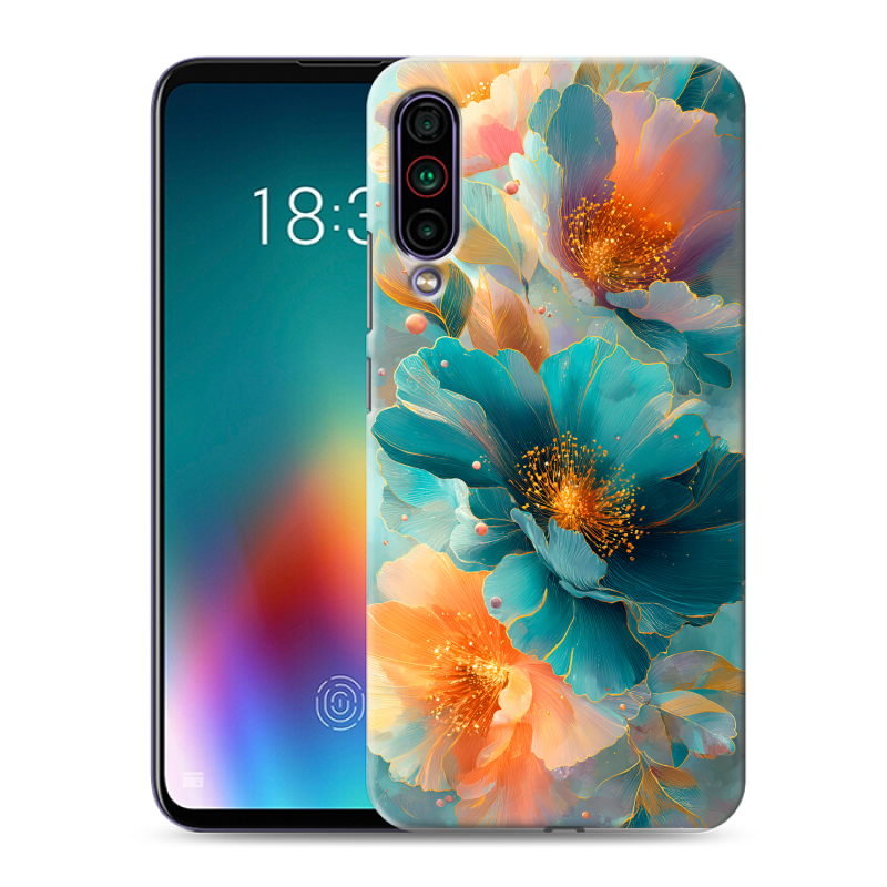 Силиконовый чехол на Meizu 16T с принтом Цветы Силиконовый чехол на Meizu 16T с принтом Цветы