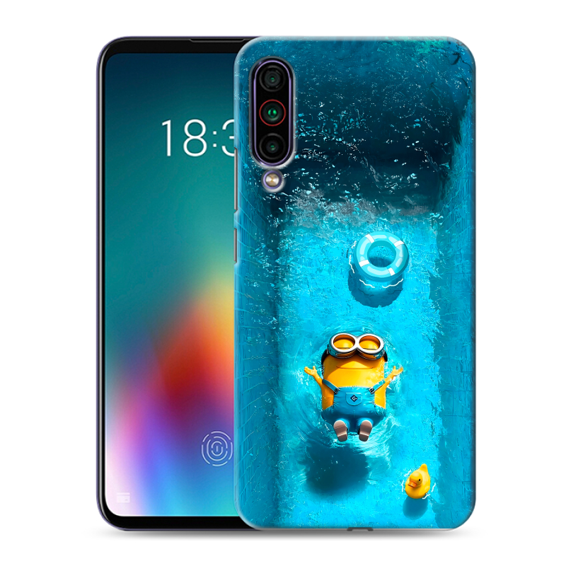 Силиконовый противоударный чехол на Meizu 16T с принтом Миньоны Силиконовый противоударный чехол на Meizu 16T с принтом Миньоны