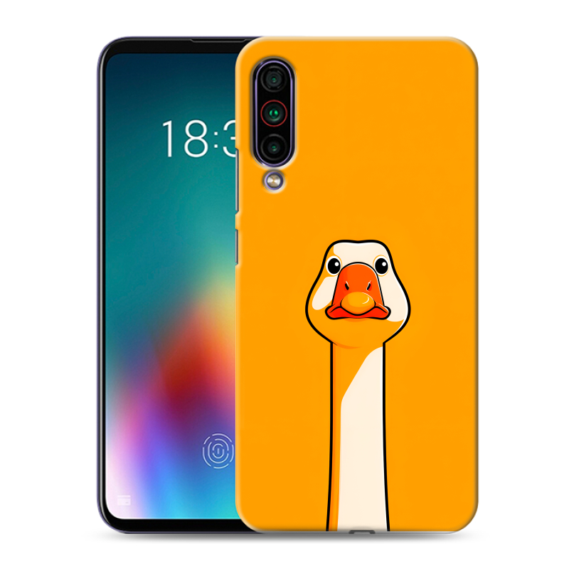 Силиконовый противоударный чехол на Meizu 16T с принтом Смешная утка Силиконовый противоударный чехол на Meizu 16T с принтом Смешная утка