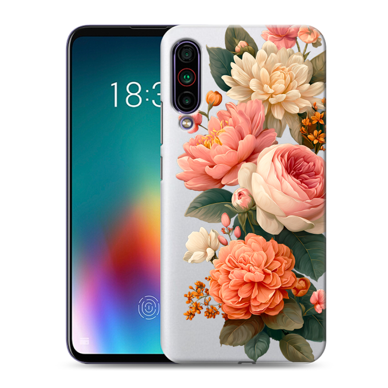 Силиконовый чехол на Meizu 16T с принтом цветы Силиконовый чехол на Meizu 16T с принтом цветы