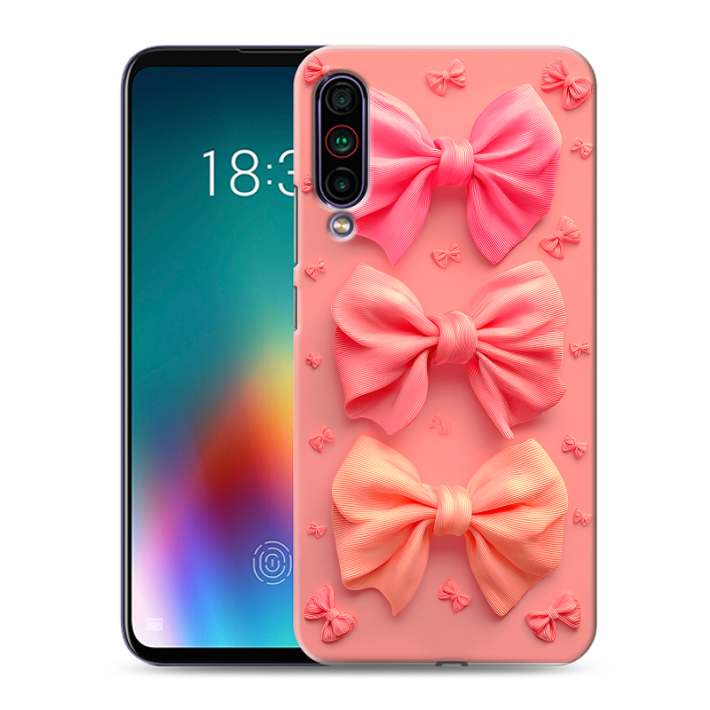 Силиконовый чехол на Meizu 16T с принтом Розовые бантики Силиконовый чехол на Meizu 16T с принтом Розовые бантики