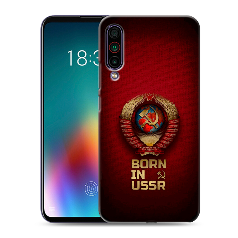 Силиконовый противоударный чехол на Meizu 16T с принтом Флаг Герб СССР Силиконовый противоударный чехол на Meizu 16T с принтом Флаг Герб СССР